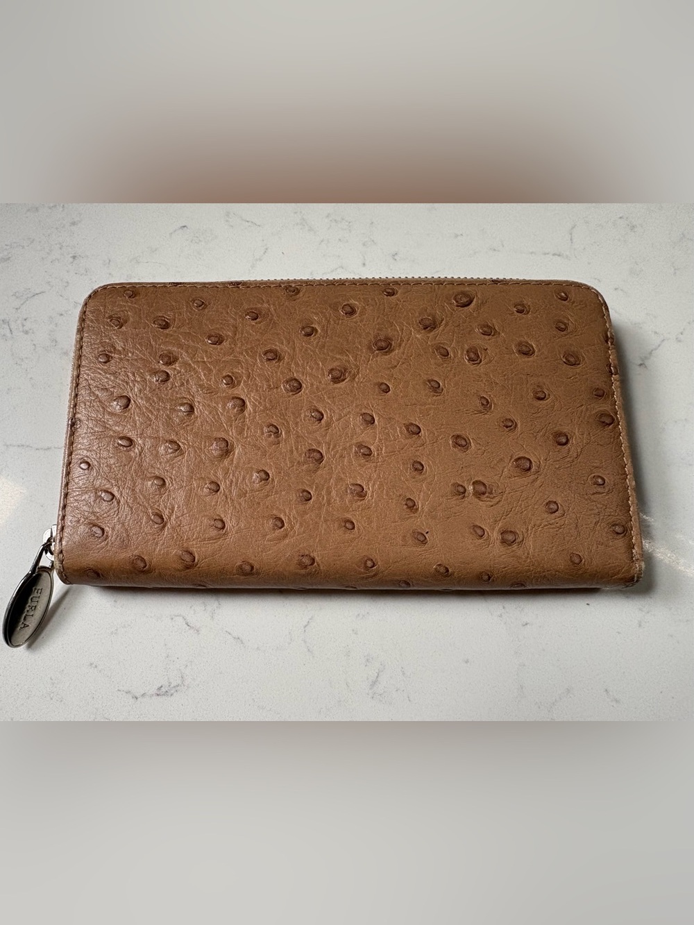 Luxury Furla Ostrich Leather Wallet